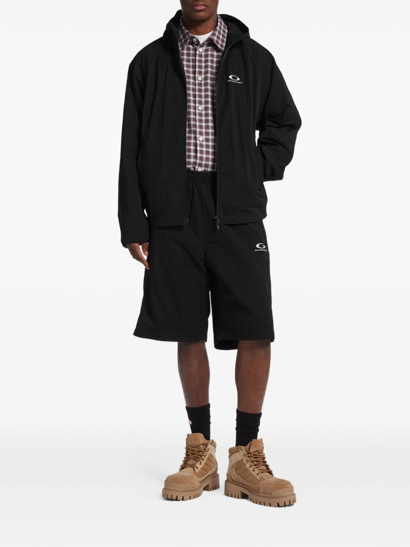 Balenciaga Black Technical Minimalist Full-Zip Jacket