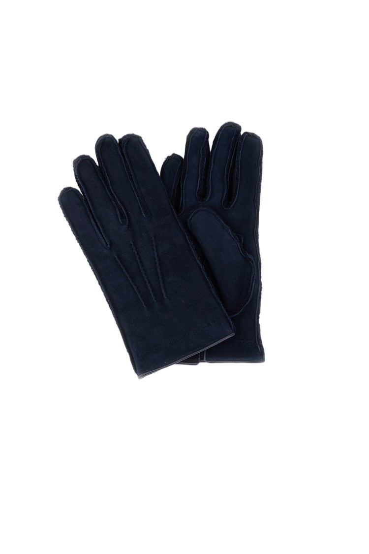 Mario Portolano Refined Dark Blue Gloves With Minimalist Design