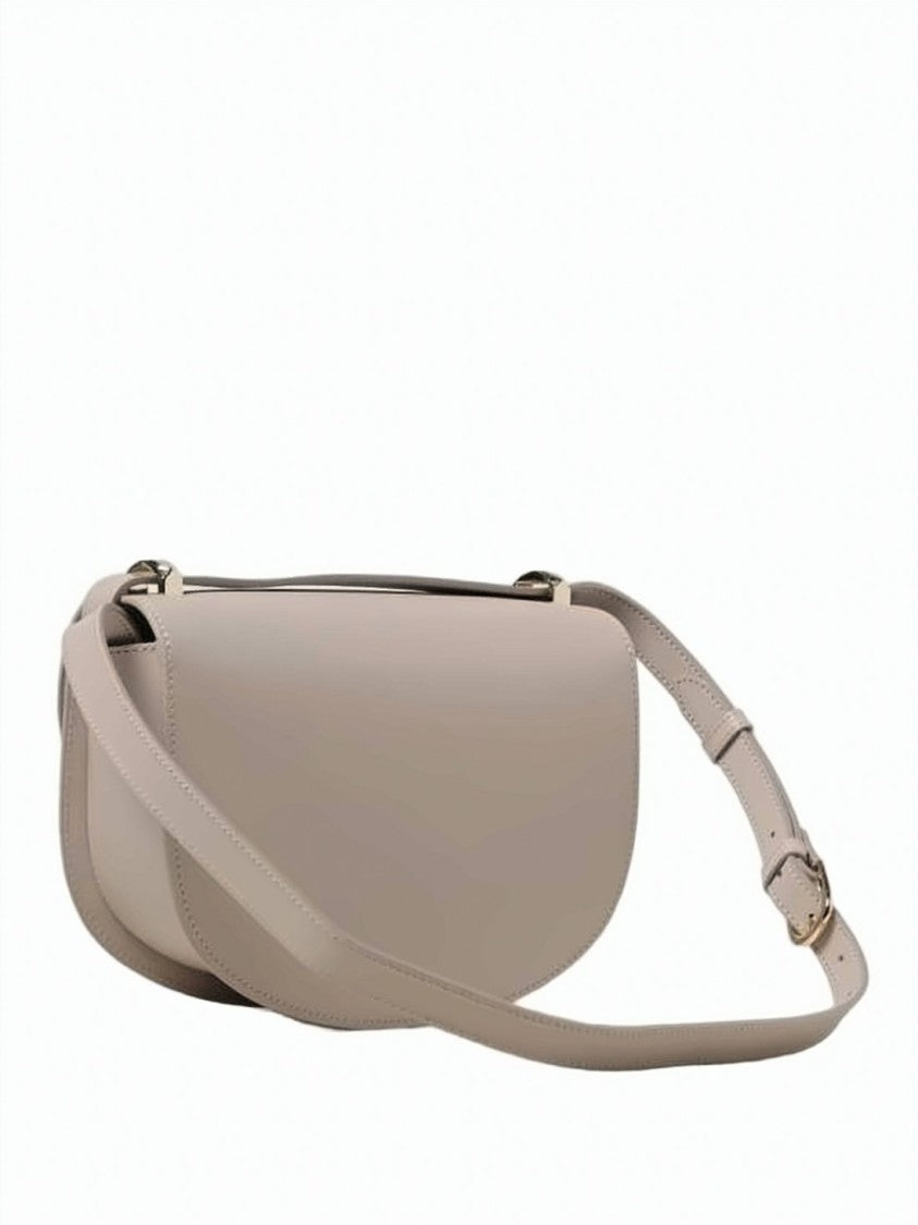 A.P.C. Curved Silhouette Shoulder Bag With Flap Closure And Adjustable Strap