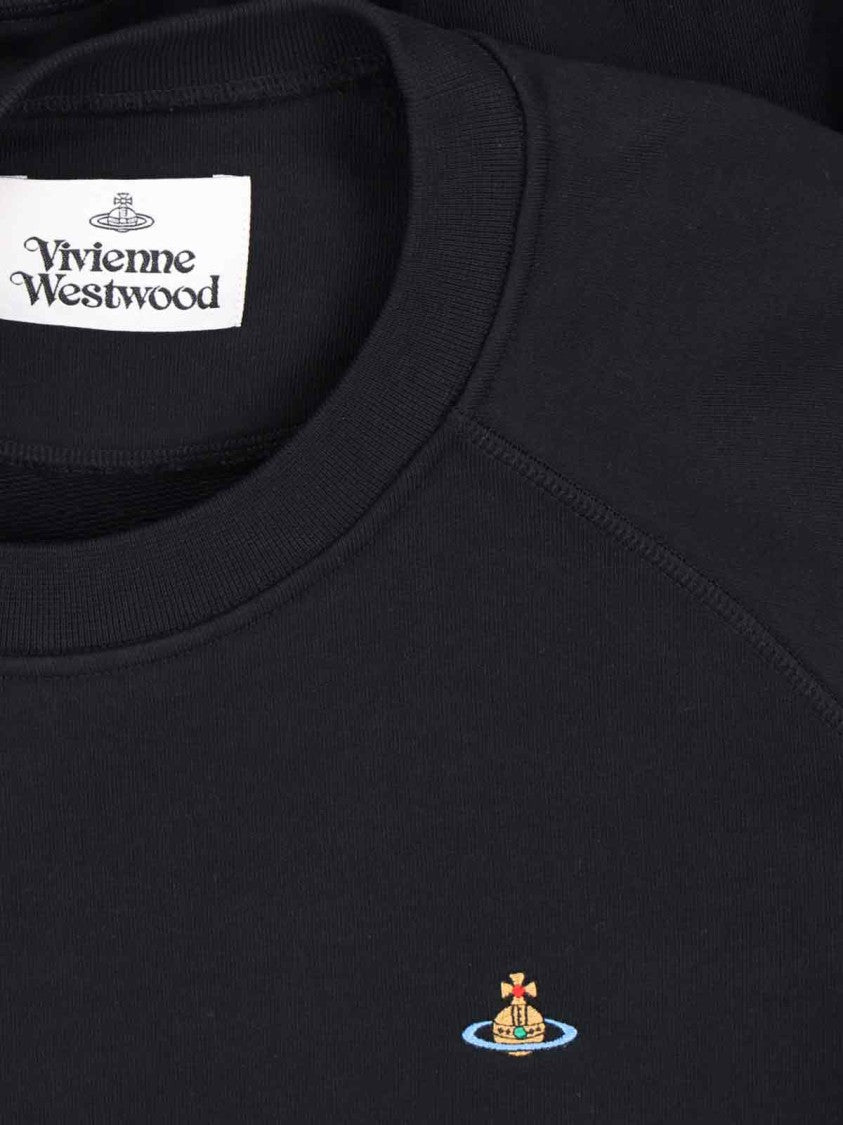 Vivienne Westwood "Orb" Crewneck Sweatshirt, In Black Cotton