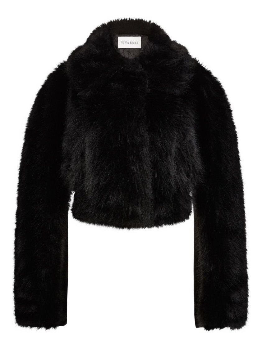 Nina Ricci Black Concealed Fastening Side Pocket Jacket