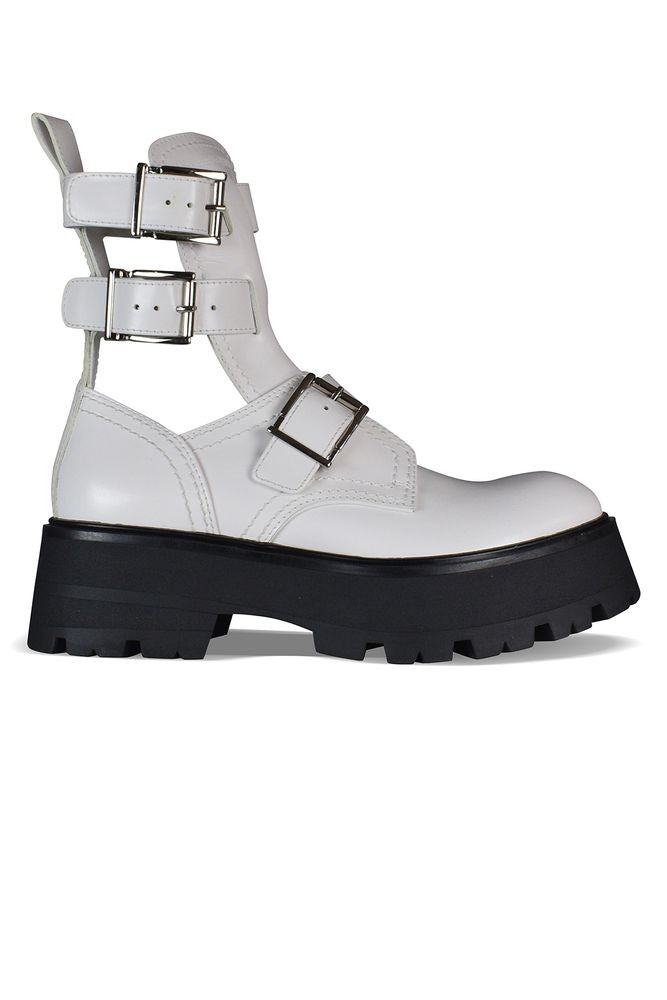 Alexander Mcqueen Rave Buckle Boots