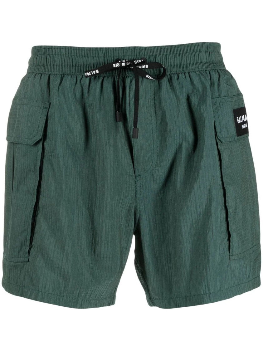 Balmain Mid-Thigh Swim Shorts