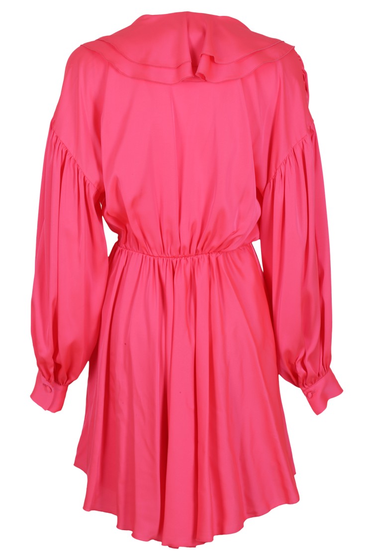 Aniye By Venus Ruffled Deep V-Neck Pink Blouse