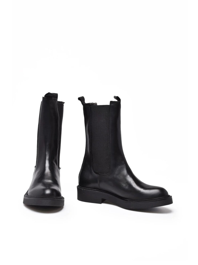 Gianluca Giordano Black Leather Boots