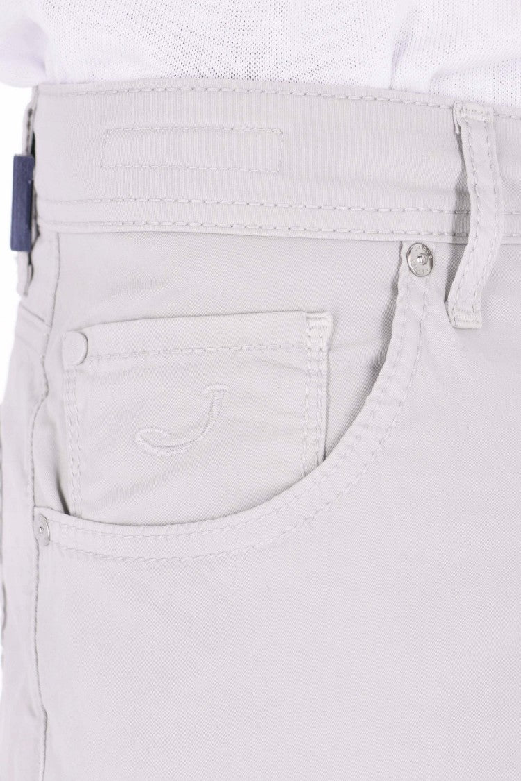 Jacob Cohen Grey Scott Saffiano Cotton Pants
