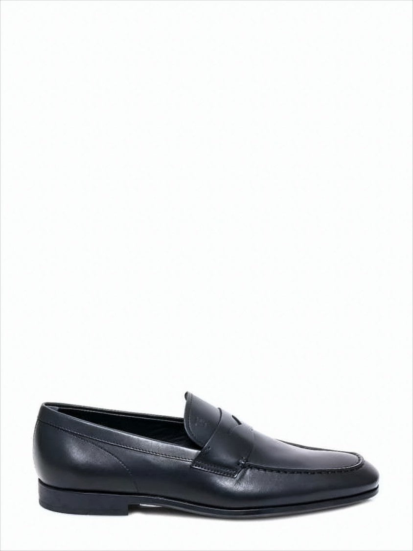 Tod's Polished Leather Loafers With Classic Penny Strap
