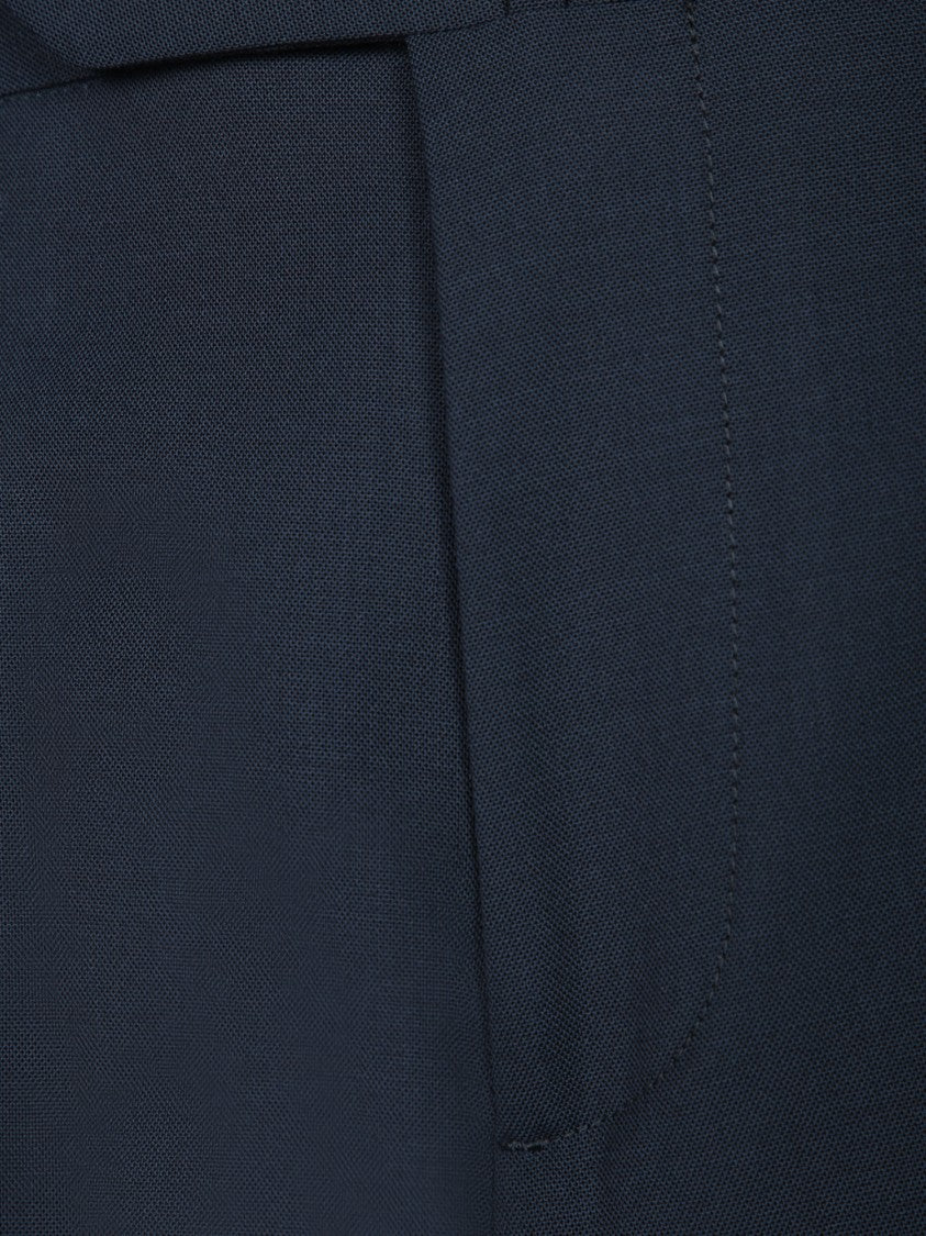 Dell'oglio Tailored Blue Trousers With Flat Front
