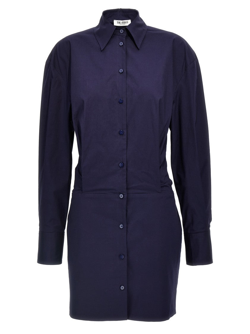 The Attico Tailored Mini Chemisier Dress With Button Closure