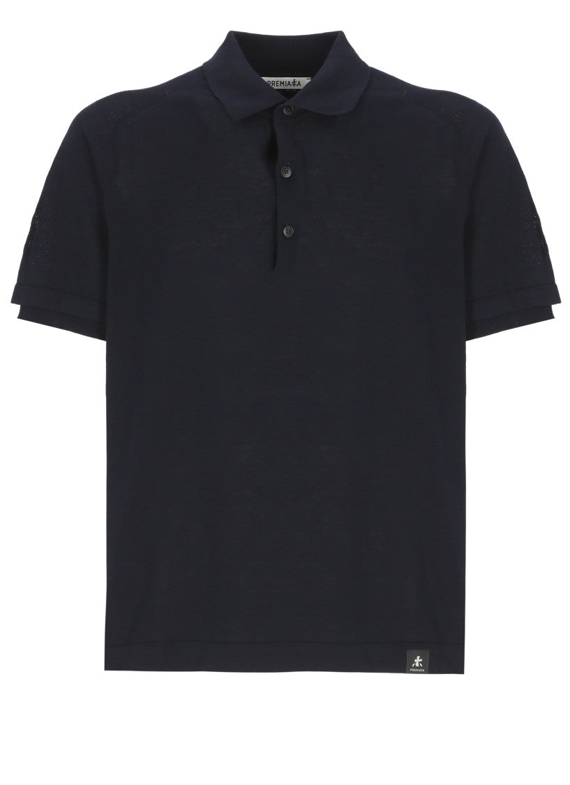 Premiata Blue Cotton Three-Hole Polo Shirt