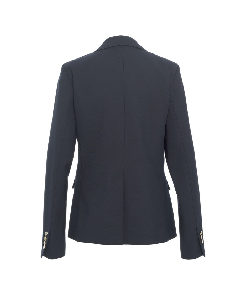 Semi Couture Double-Breasted Blazer With Gold Buttons