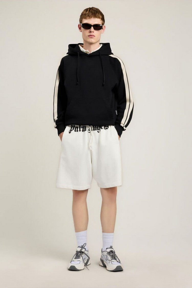 Palm Angels Black Cotton Printed Hoodie