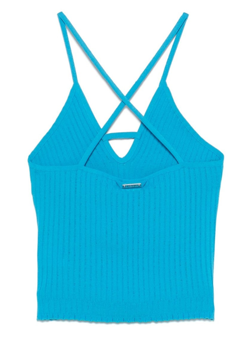 Iceberg Azure Knitted Top With Halterneck