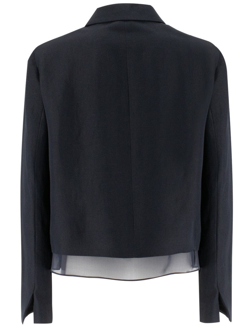 Fabiana Filippi Single-Breasted Linen And Viscose Jacket