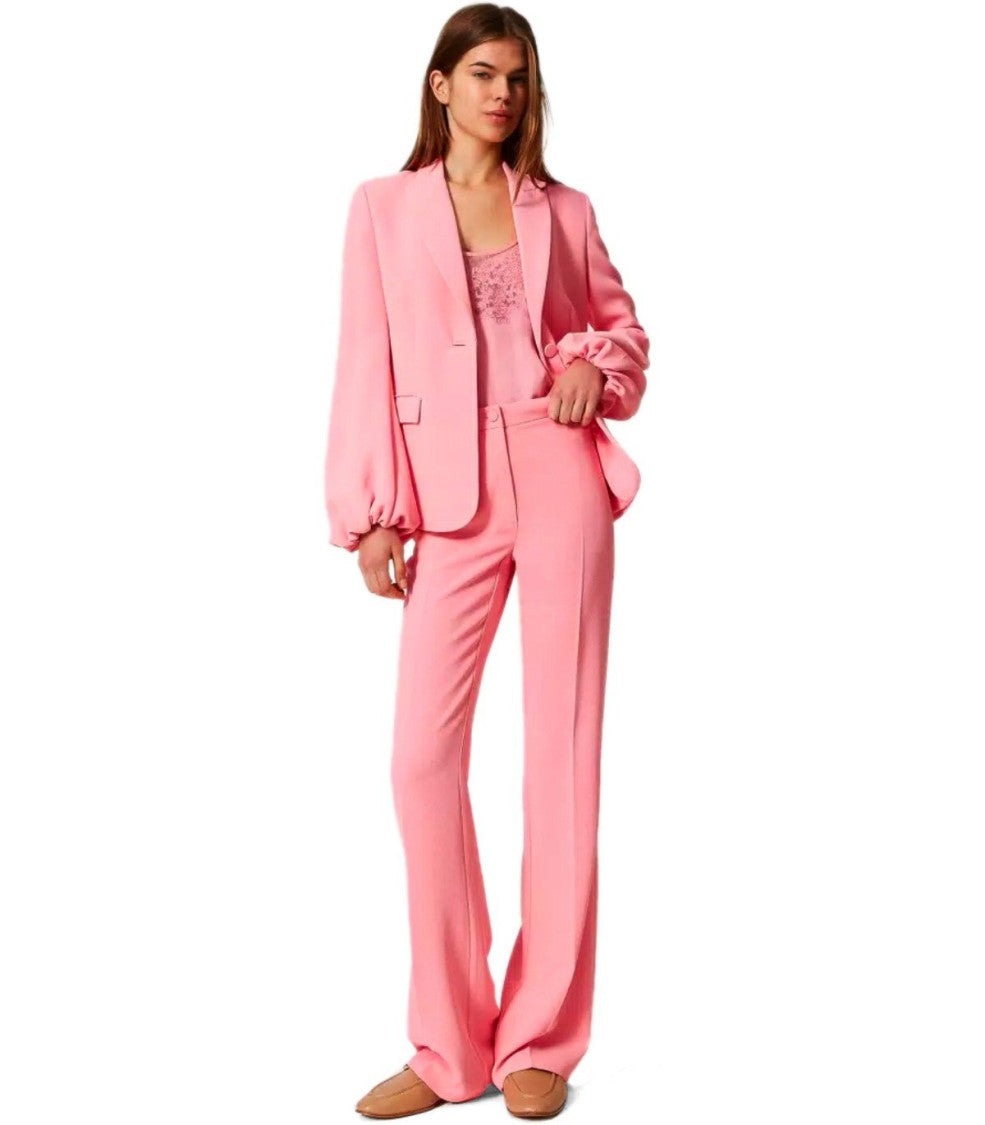 Twin-Set Pink Single-Breasted Blazer