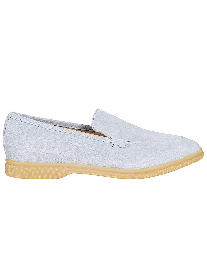 Eleventy Suede Slip-On Moccasin Flats With Minimalist Design