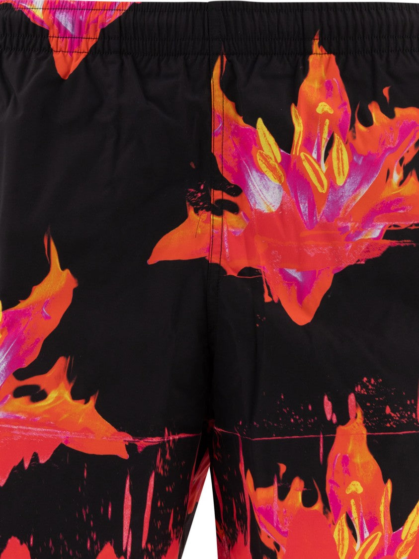 Alexander Mcqueen Printed Swim Shorts