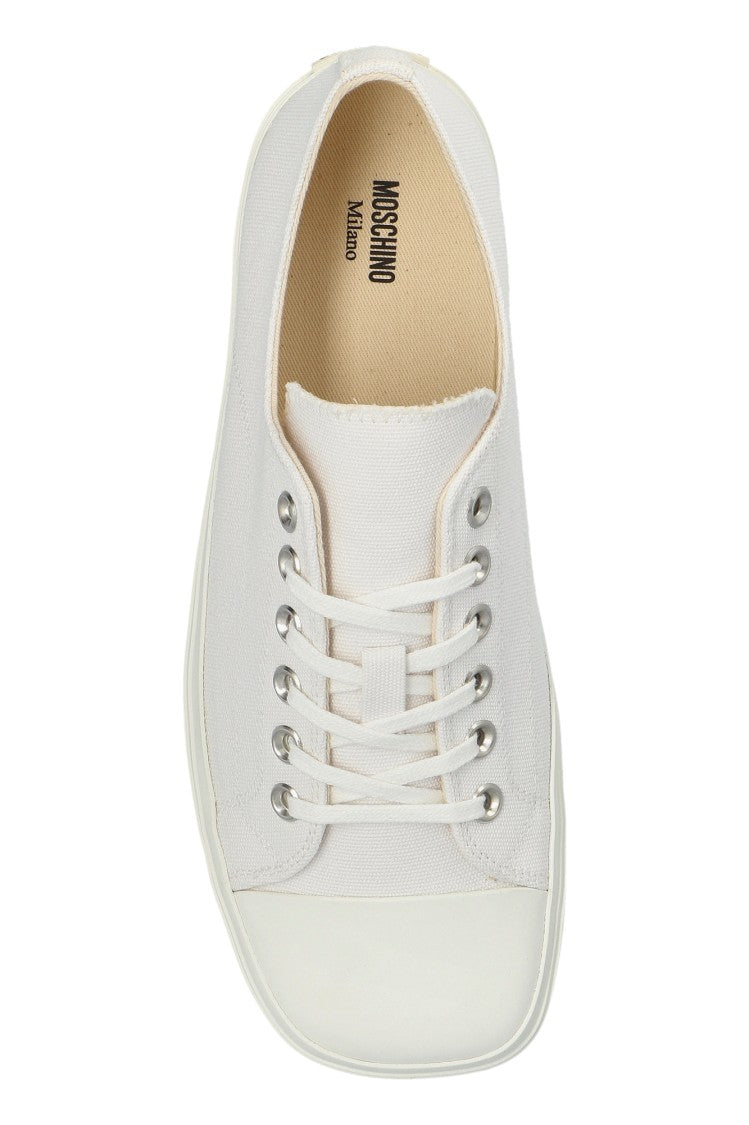 Moschino White Low-Top Sneakers