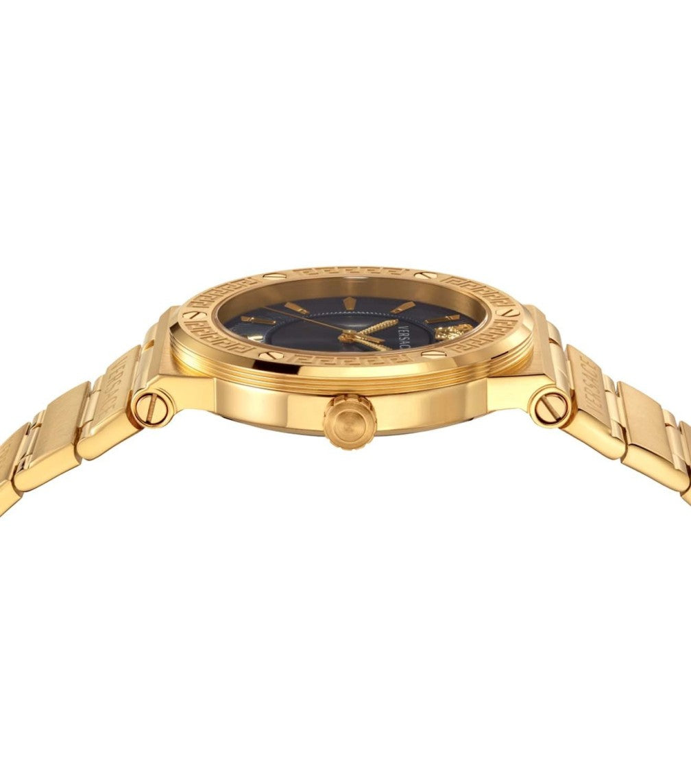 Versace Gold-Finished 38Mm Versace Greca Logo Watch