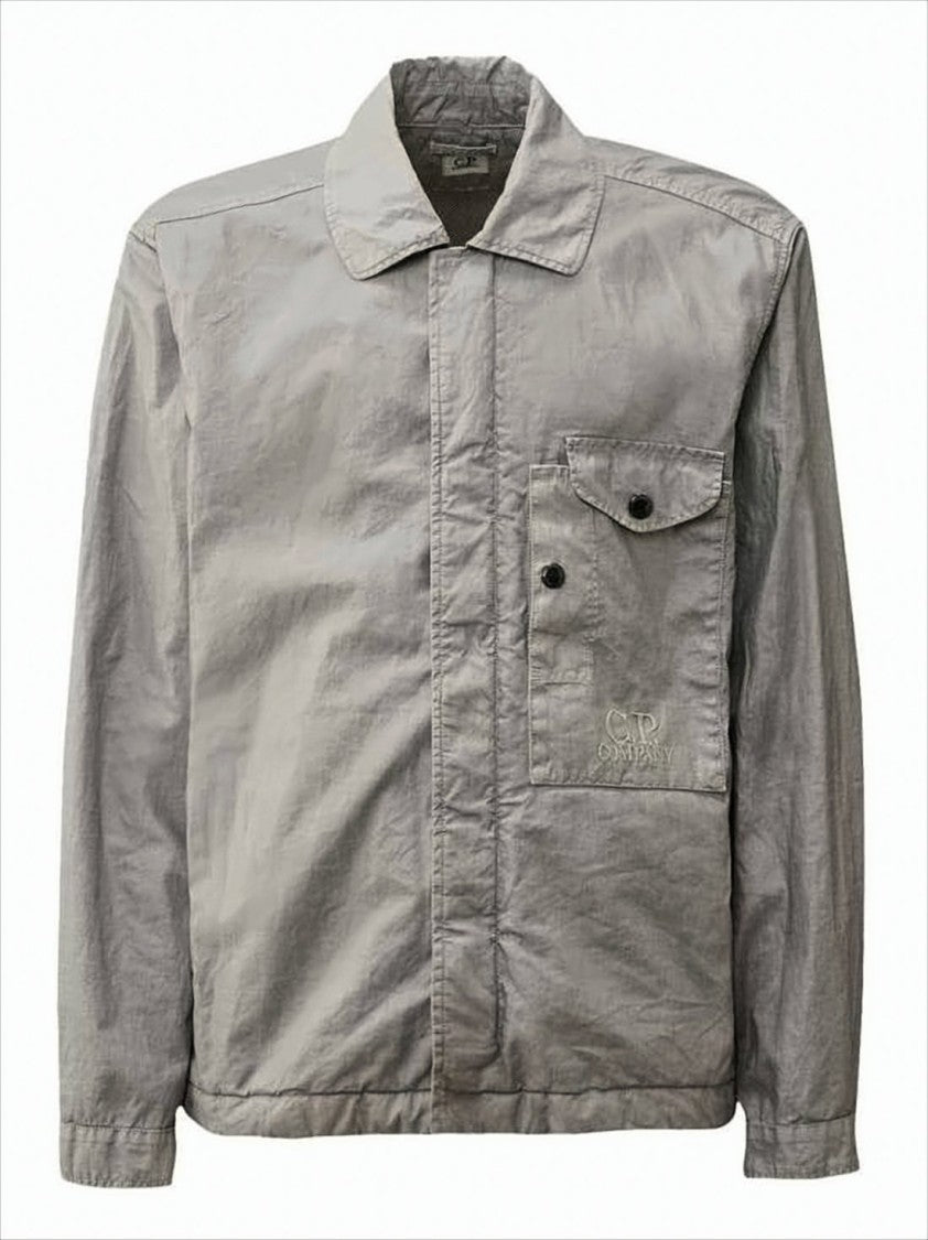 C.P. Company Lightweight Linen Jacket With Classic Collar