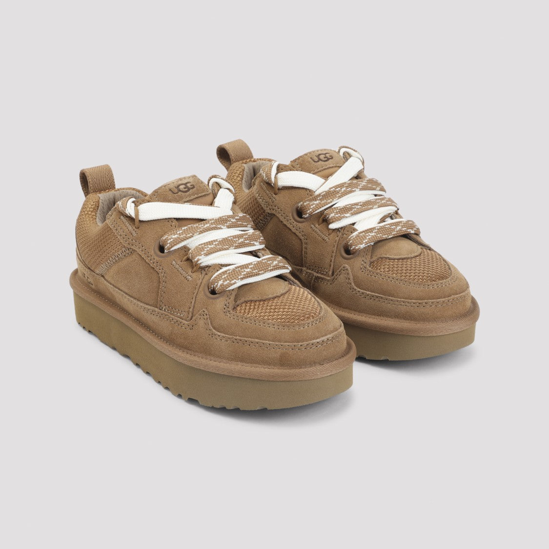 Ugg Low-Top Suede Sneakers With Mesh Accents