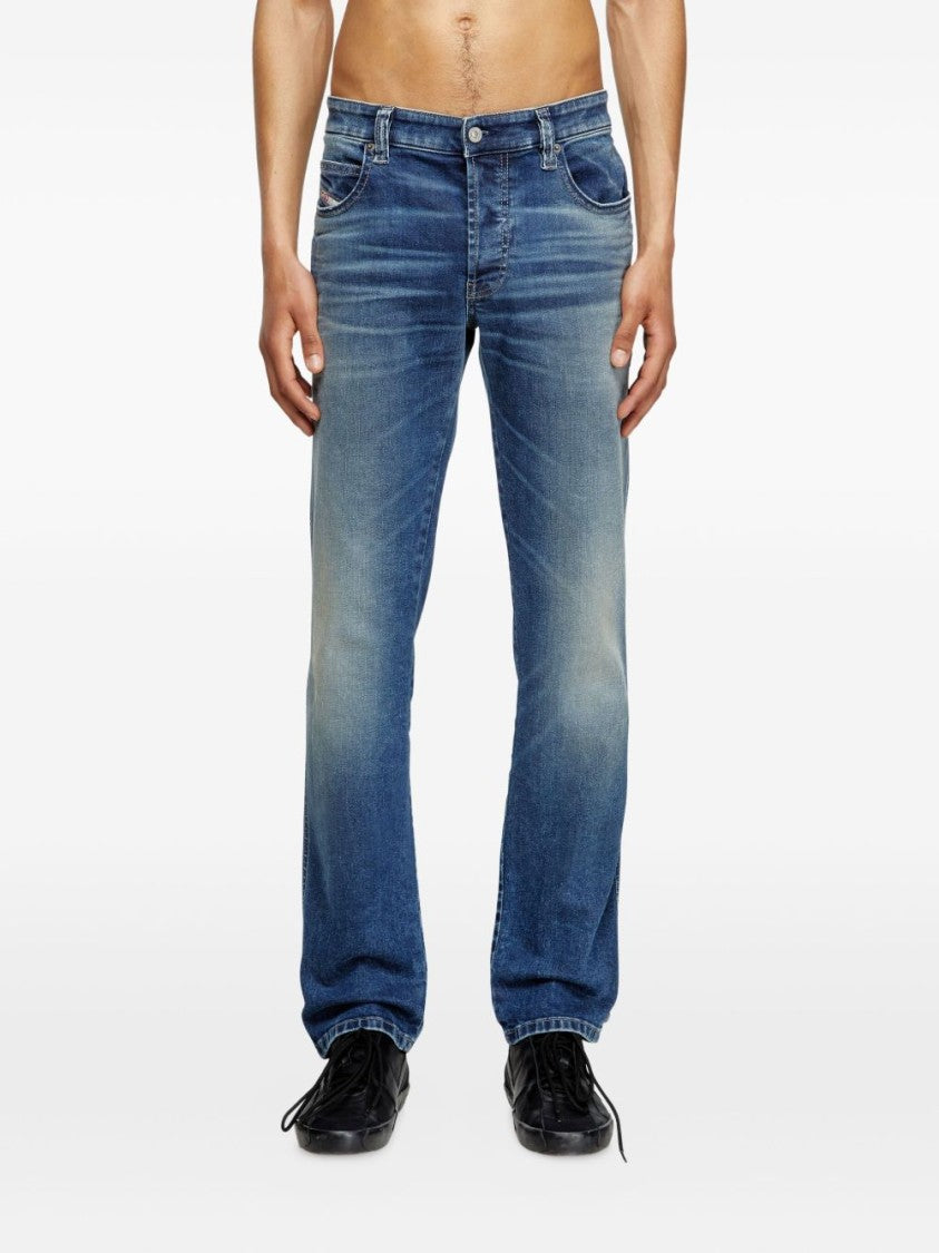 Diesel Classic Straight-Leg Jeans With Medium Blue Wash