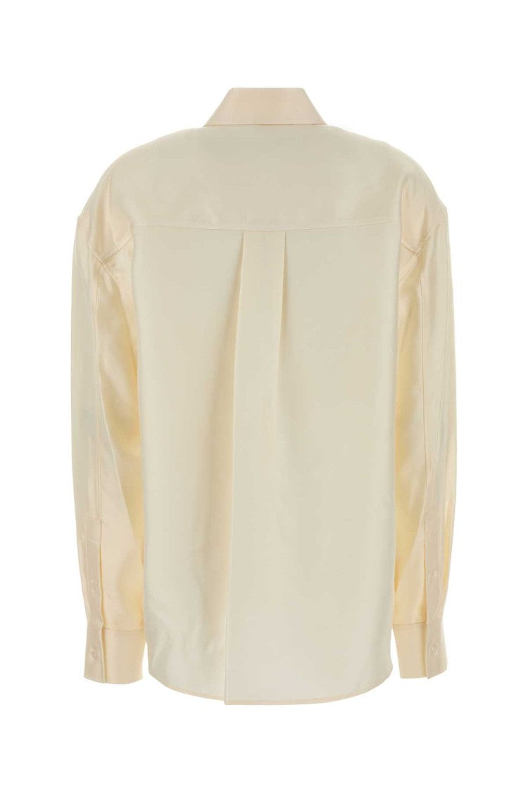 Alexander Wang Ivory Satin Oversize Shirt