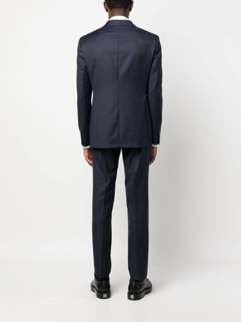 Luigi Bianchi Blue Virgin Wool Suit