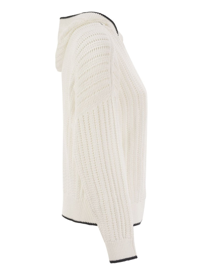 Brunello Cucinelli Perforated Rib Cotton Knit Topwear