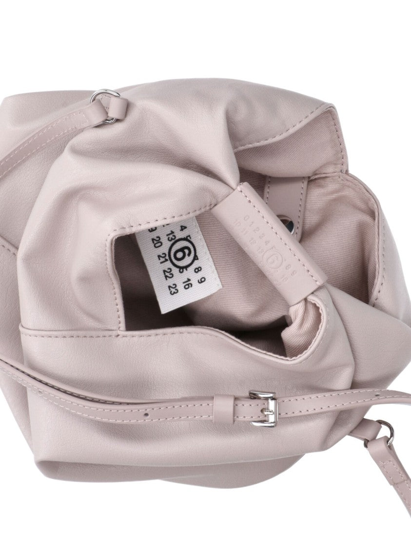 Mm6 By Maison Margiela Grey Japanese Folded Faux Leather Mini Tote Bag