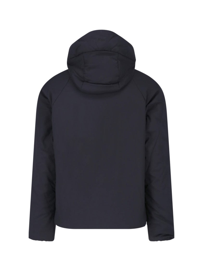 Laminar Sleek Black Zip-Up Hooded Jacket With Minimalist Design
