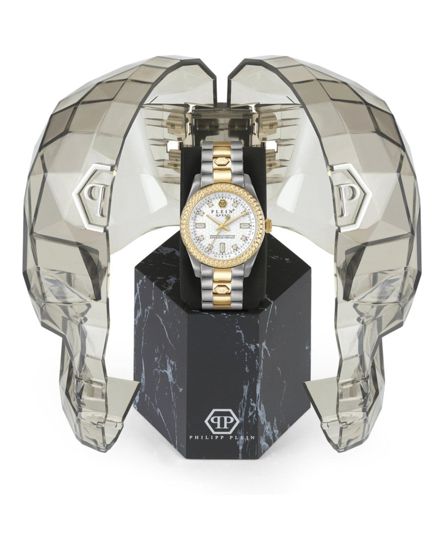 Philipp Plein 36Mm Two-Tone Queen Bracelet Watch With Sunray Dial
