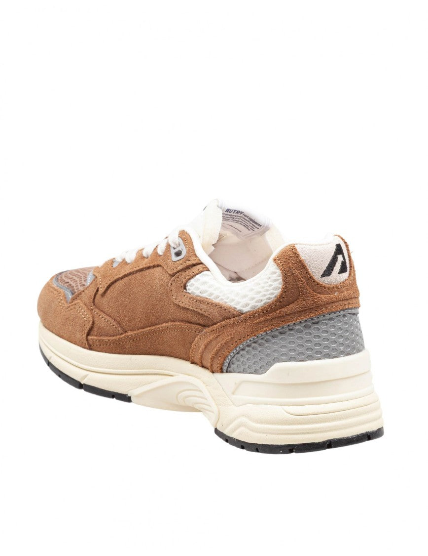 Autry Cigar Suede And Mesh Sneakers