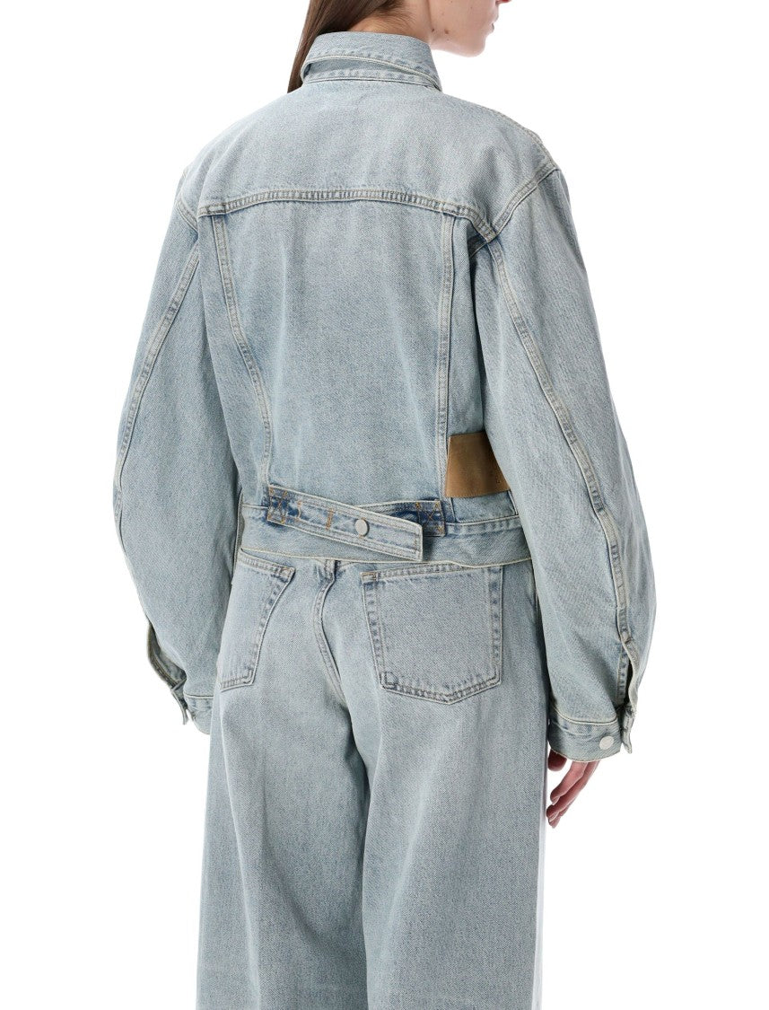 Haikure Simon Cropped Washed Denim Jacket