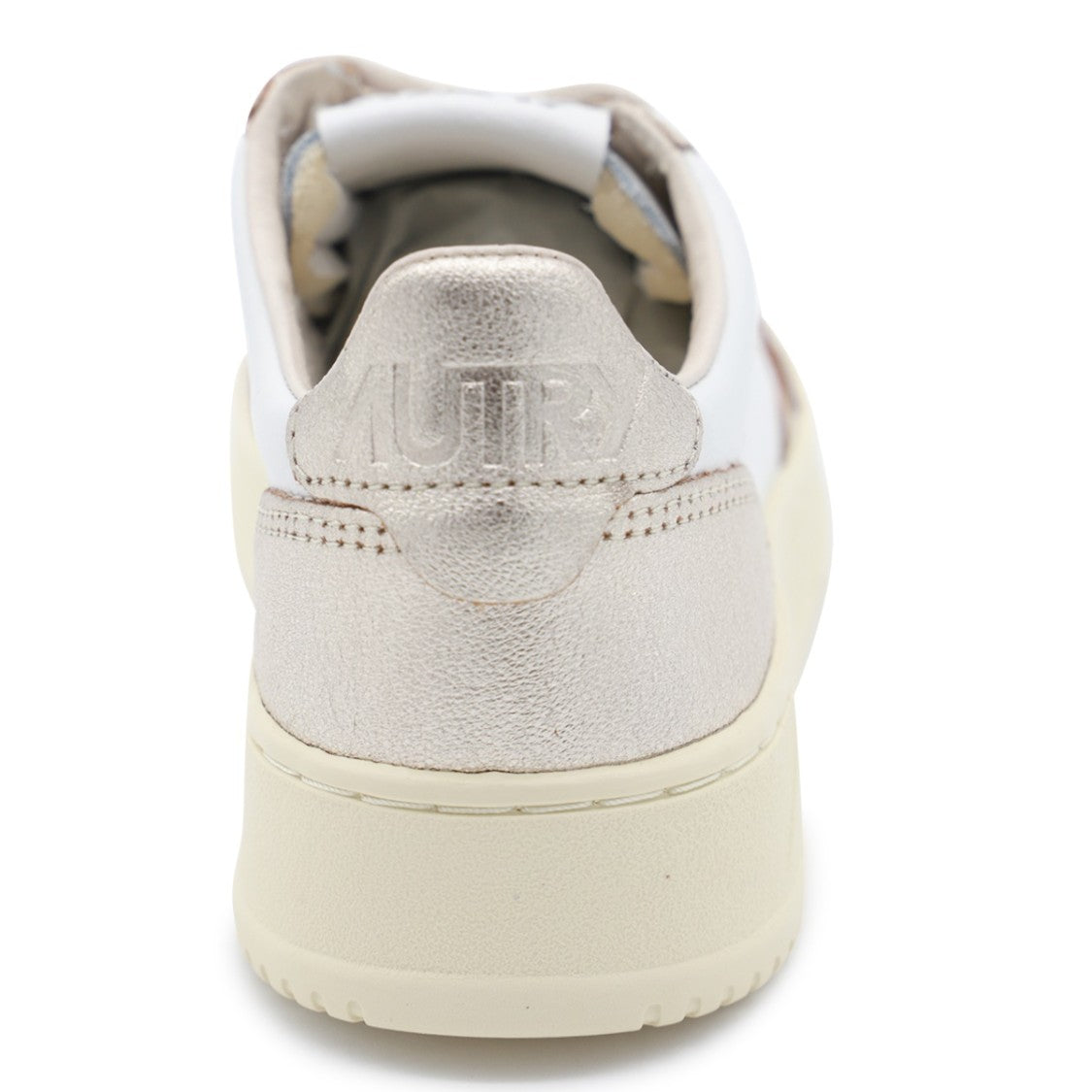 Autry White Leather Panelled Design Sneakers