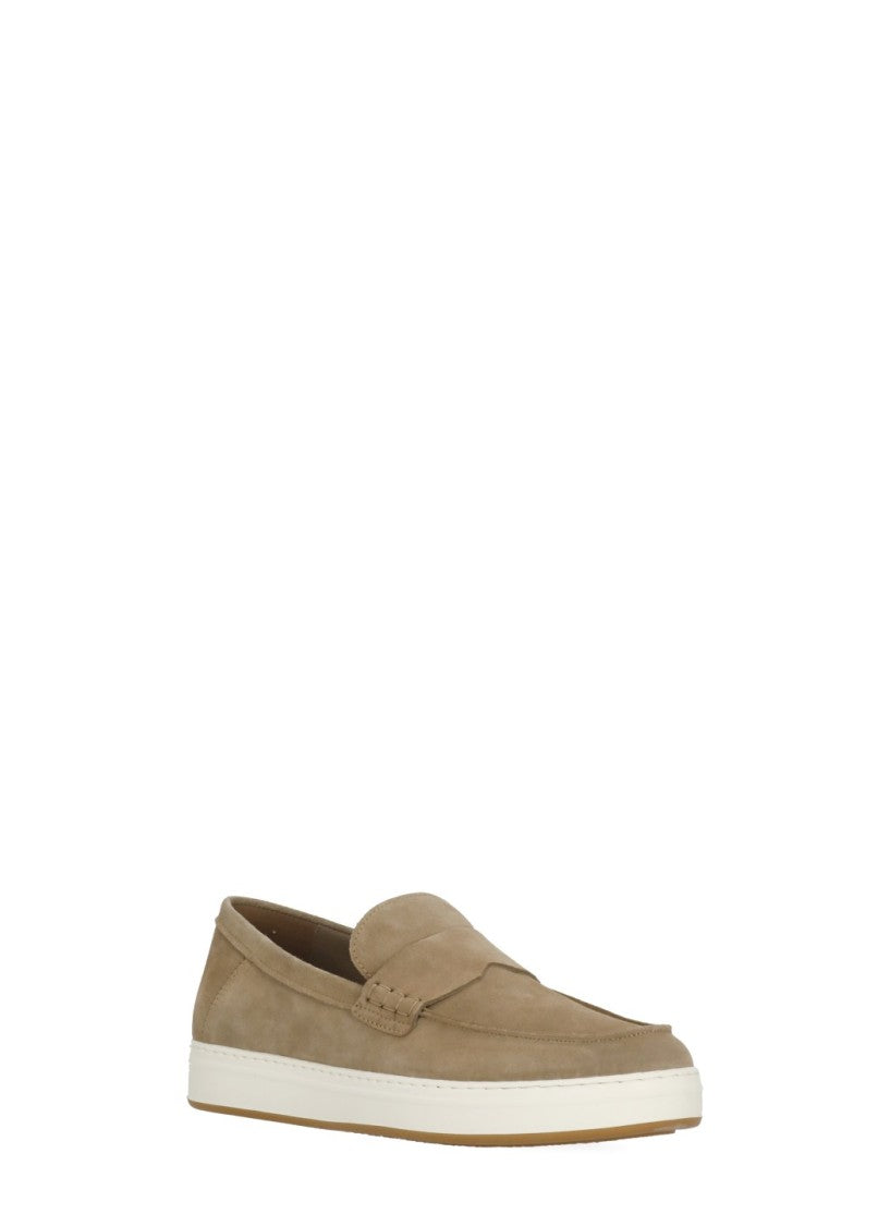 Hogan Beige H-Tv Suede Leather Loafers
