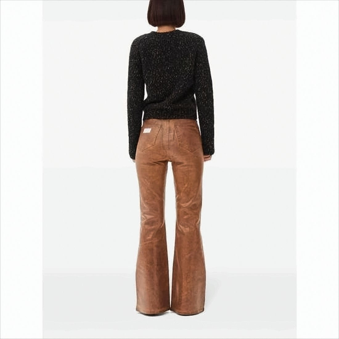 Ganni Textured Knit Sweater With Classic Crew Neckline