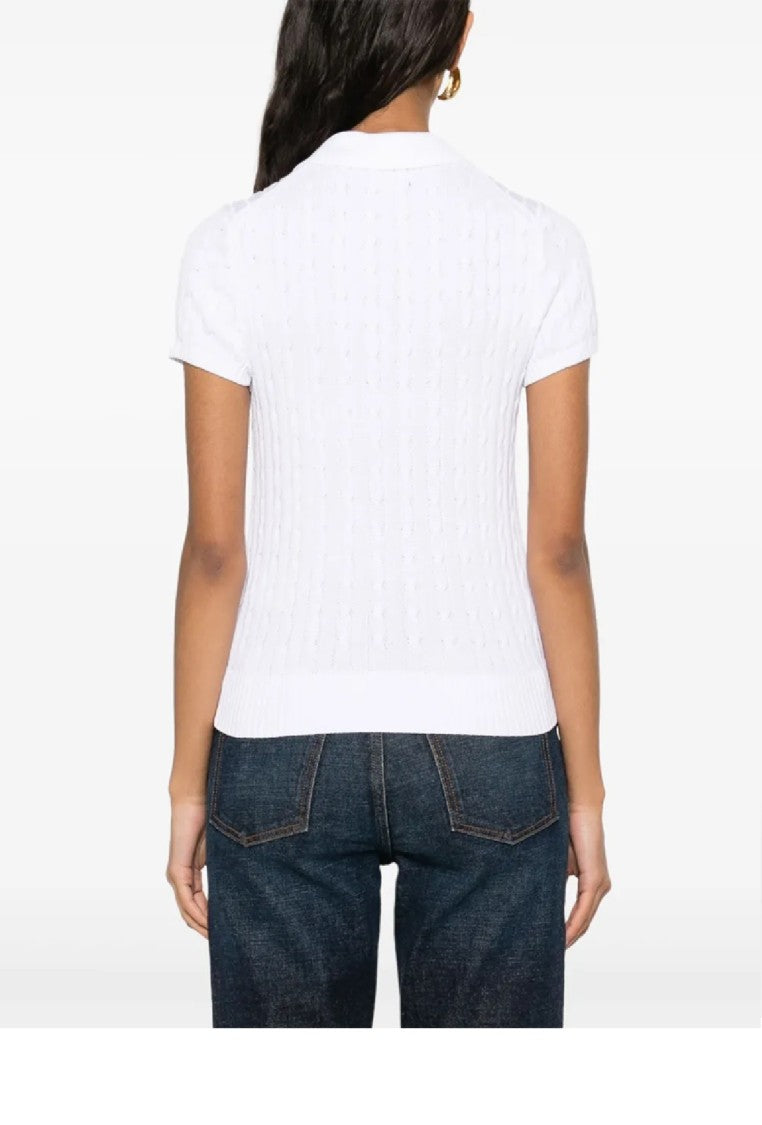 Polo Ralph Lauren Textured Knit Short Sleeve Cardigan Polo