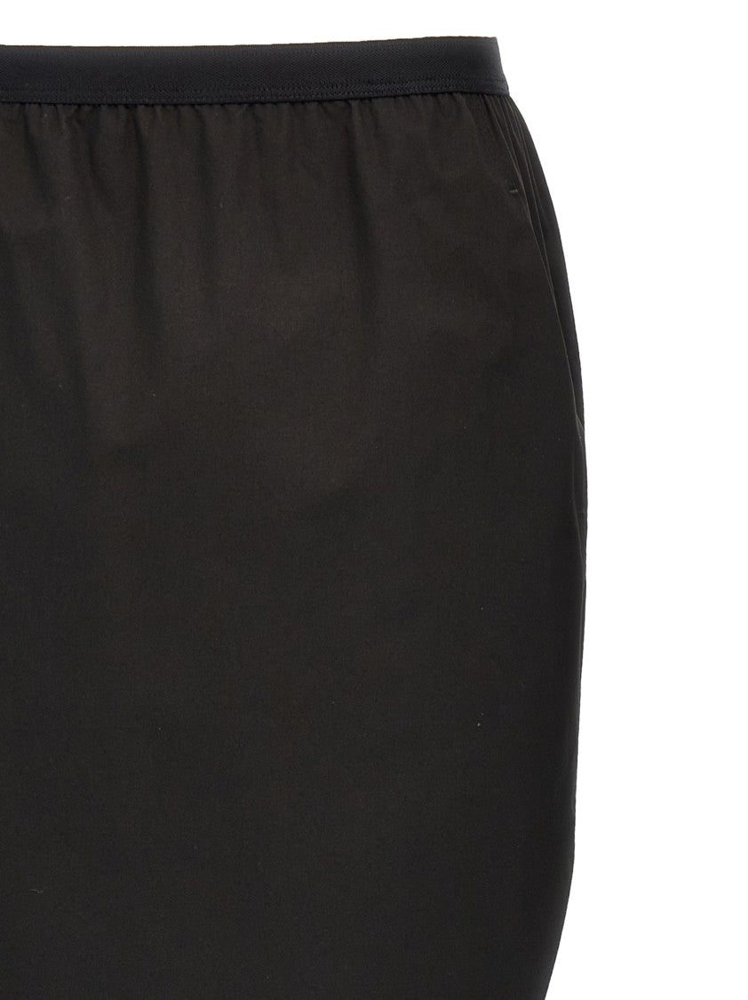 Rick Owens Soft Cotton Long Skirt With Back Split