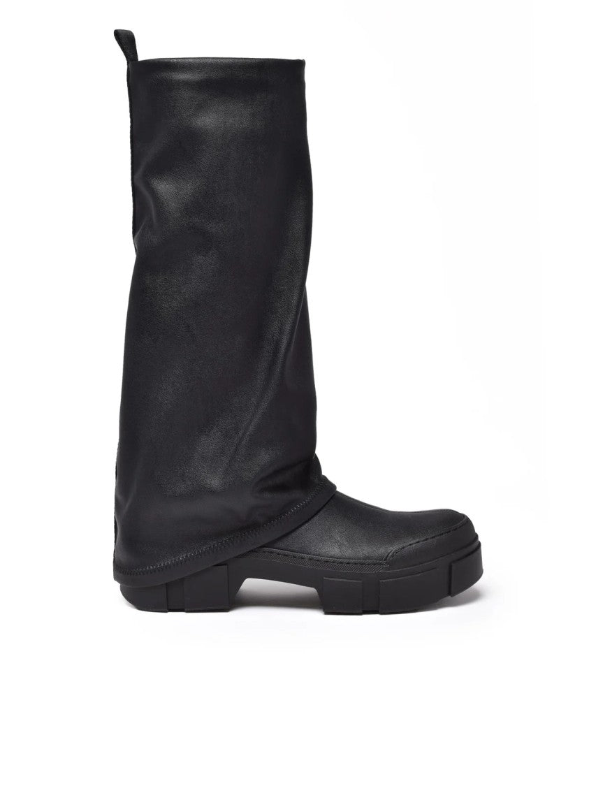 Vic Matié Black Leather Davidson Boots