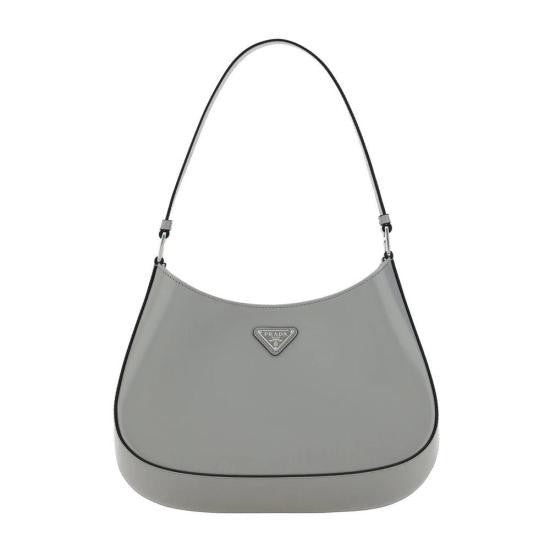 Prada Curved Silhouette Shoulder Bag With Minimalist Design
