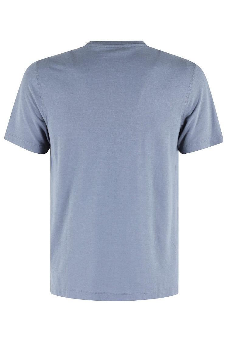 Zanone Classic Round Neck T-Shirt In Avion Blue