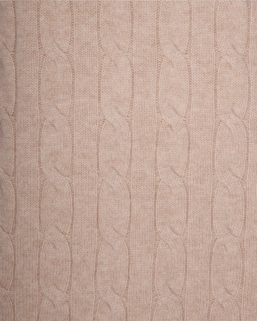 Mc2 Saint Barth Cable Knit Merino Wool Sweater