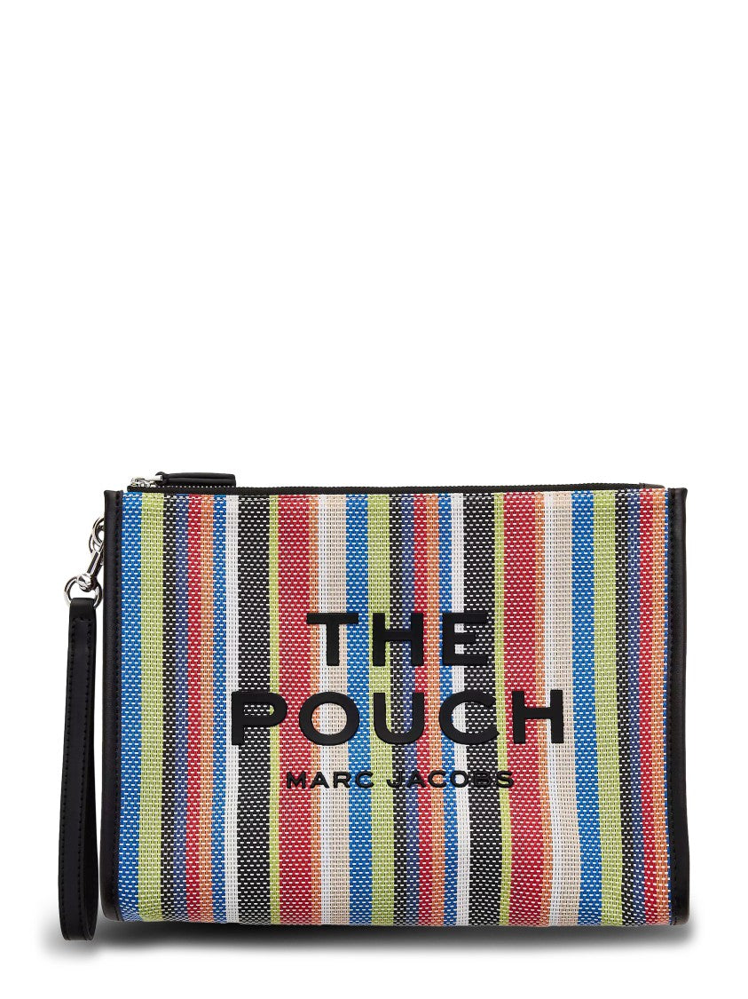 Marc Jacobs Large Rectangular Pouch With Multicolor Stripe Design