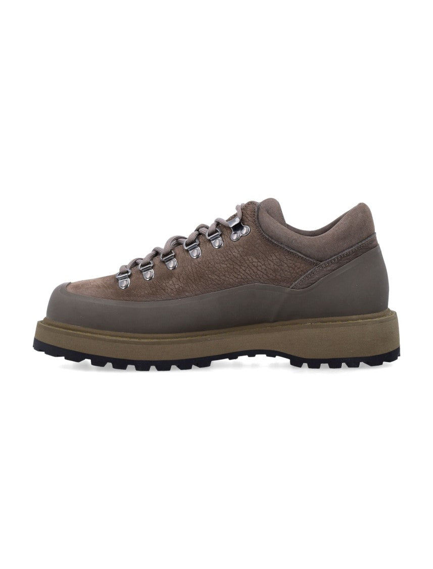 Diemme Cornaro Brown Low-Top Sneakers With Textured Finish