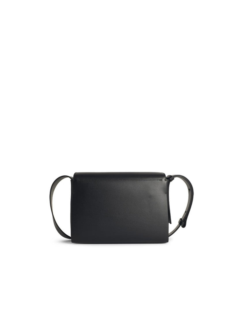 Jil Sander Small 'Messenger' Black Leather Bag