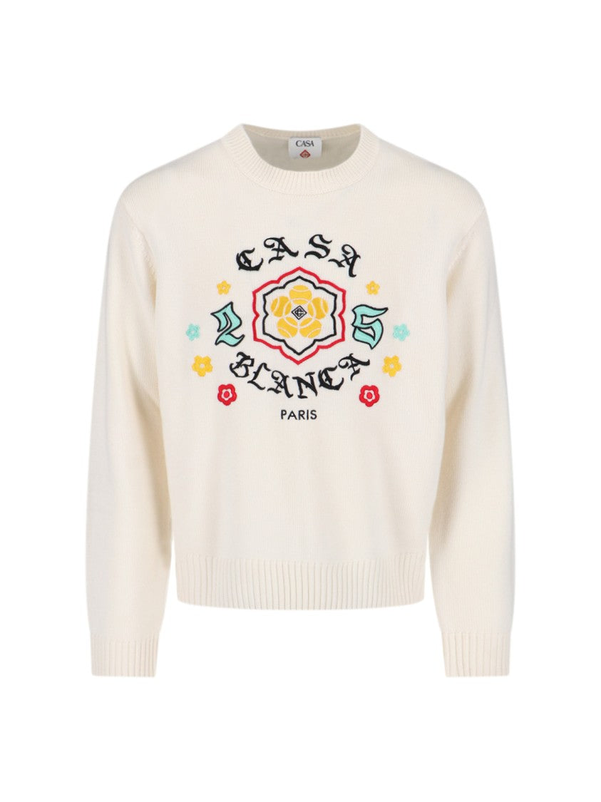 Casablanca “Emblem” Sweater Cream