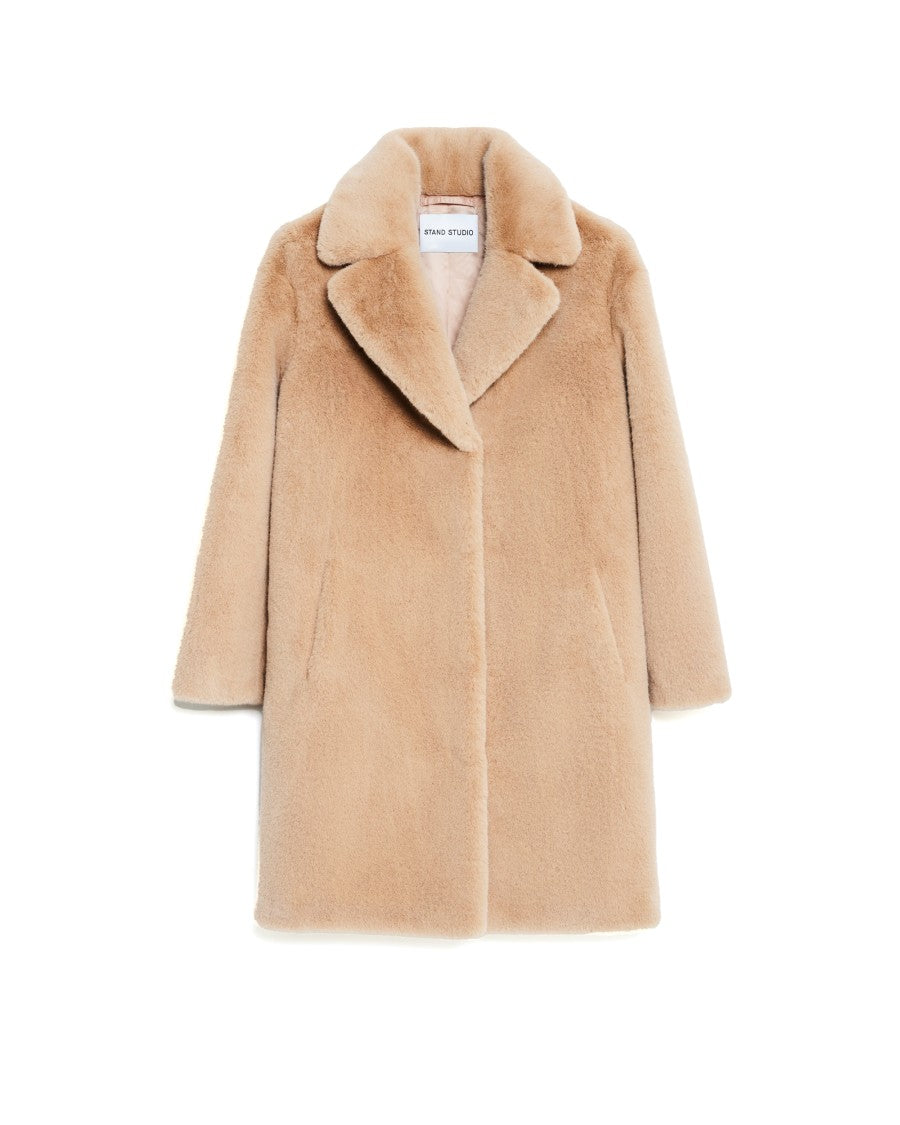 Stand Studio Cocoon Silhouette Short Coat With Notched Collar