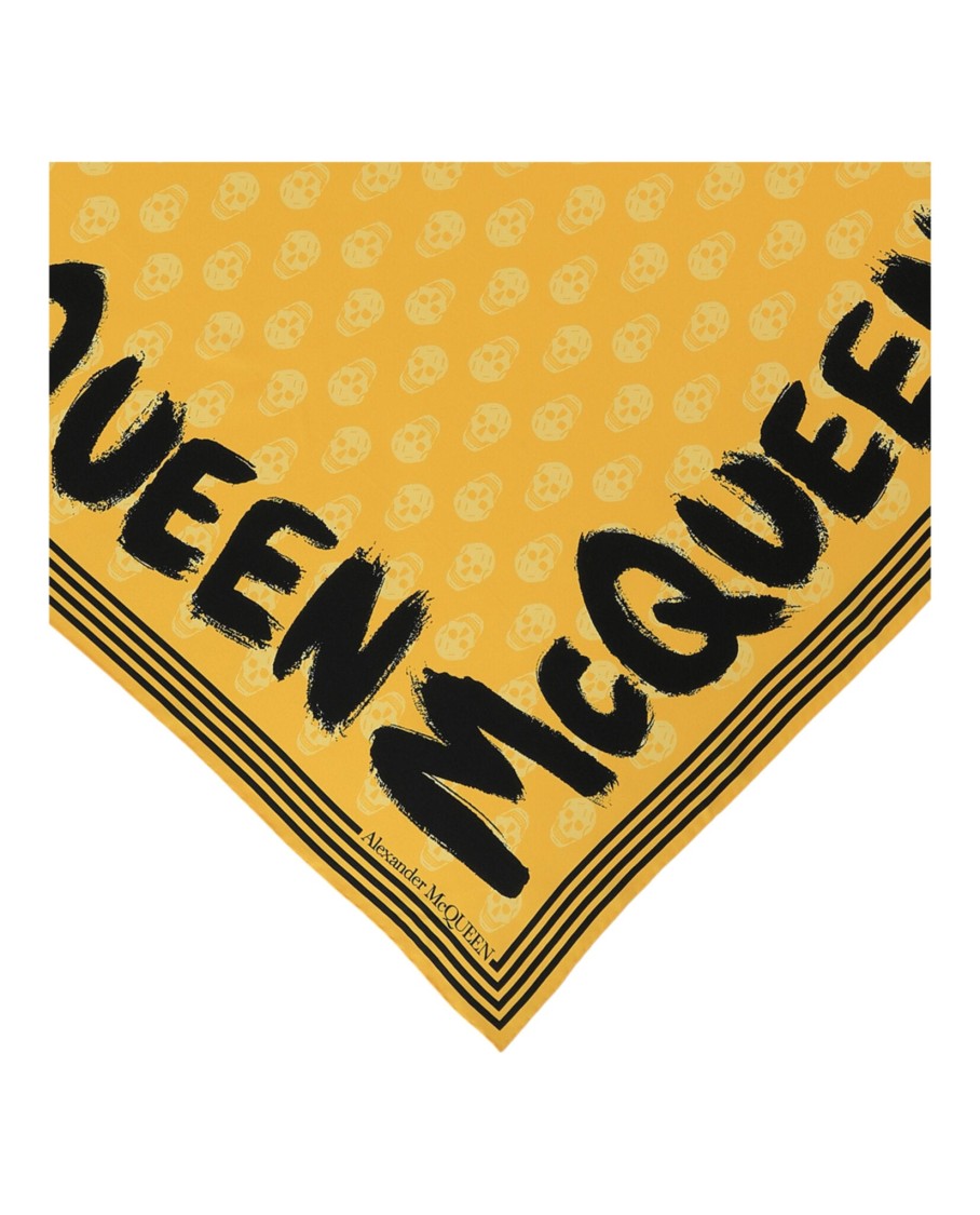 Alexander Mcqueen Graffiti Biker Scarf