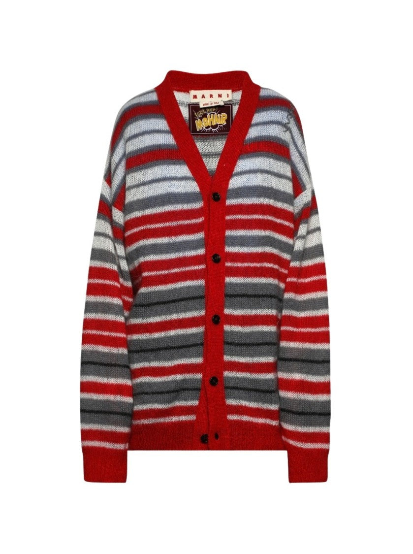 Marni Cardigan Red And Grey